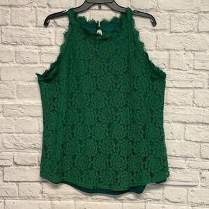 Beyou Eyelash Lace Halter Top Sz XL